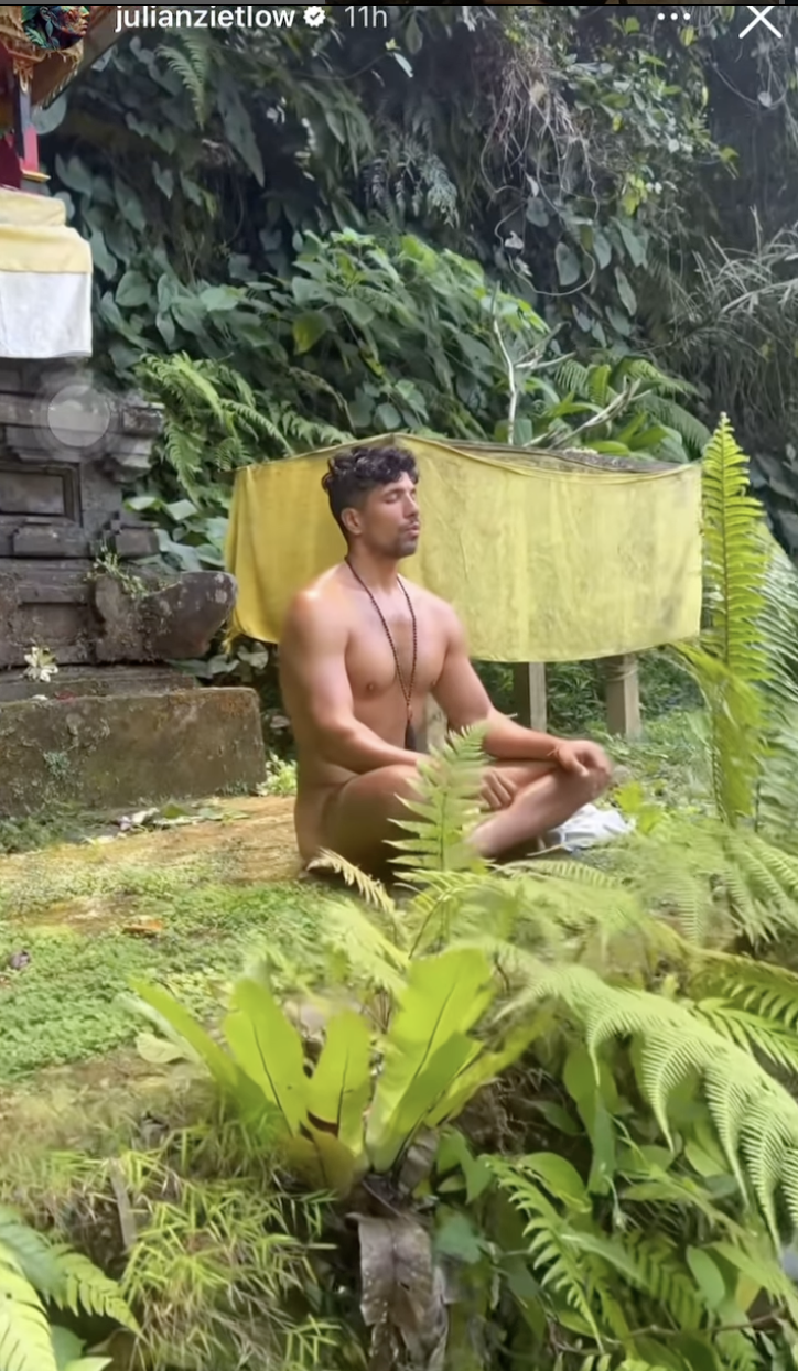 A tourist who meditated naked in a Hindu temple wanted in Bali: How he explained it