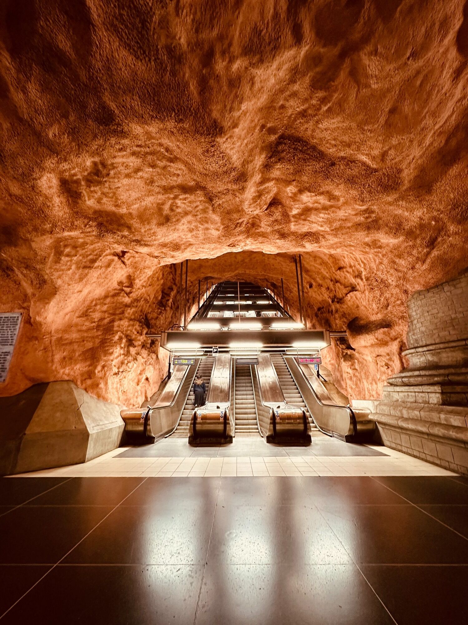 What the subway in Stockholm, which is called the world's longest art exhibition, looks like