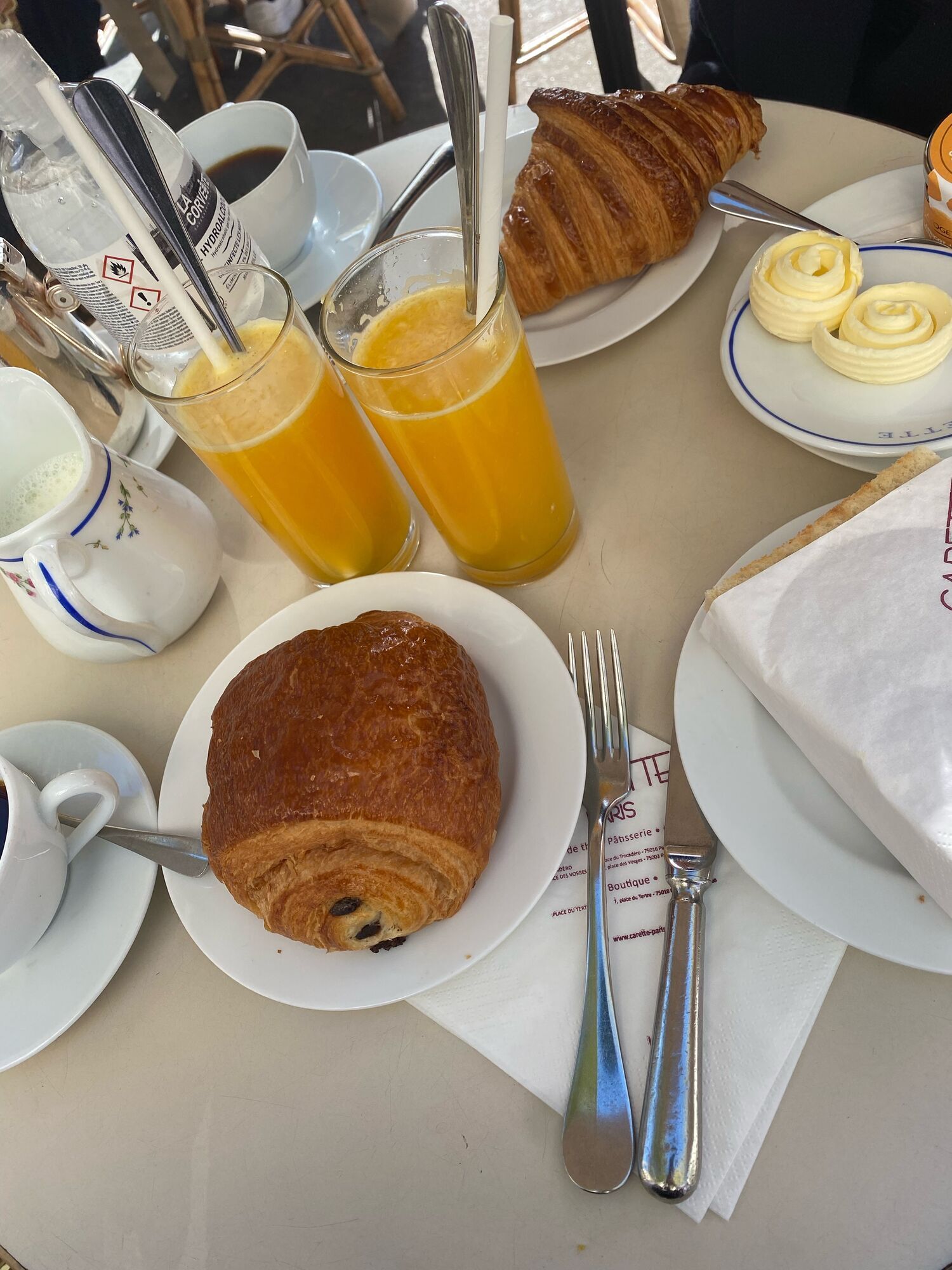 In Paris, muffins and fresh fruit are usually served for breakfast