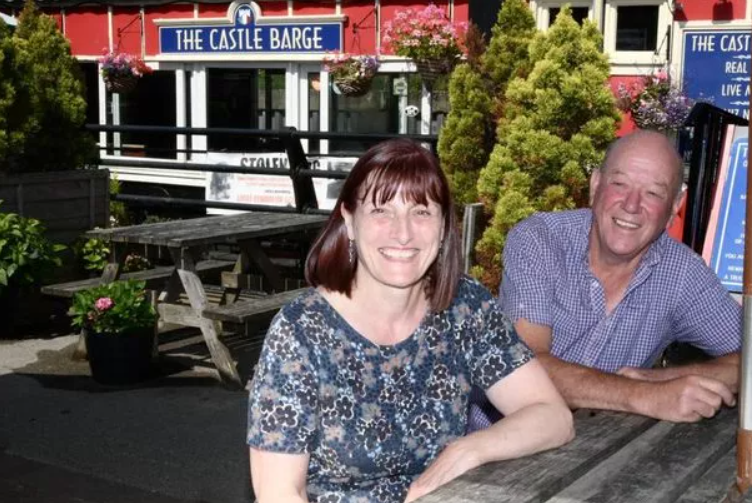 A unique bar converted from a barge is put up for sale in the UK