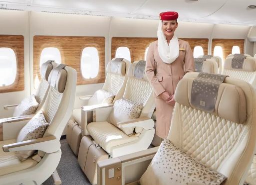 The Emirates flight to Switzerland turned into a private plane for a mother and daughter