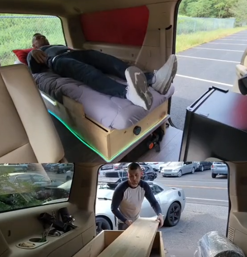 This man turned his SUV into a tiny house and found a way to avoid paying for electricity