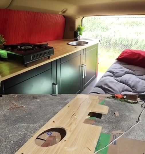 This man turned his SUV into a tiny house and found a way to avoid paying for electricity