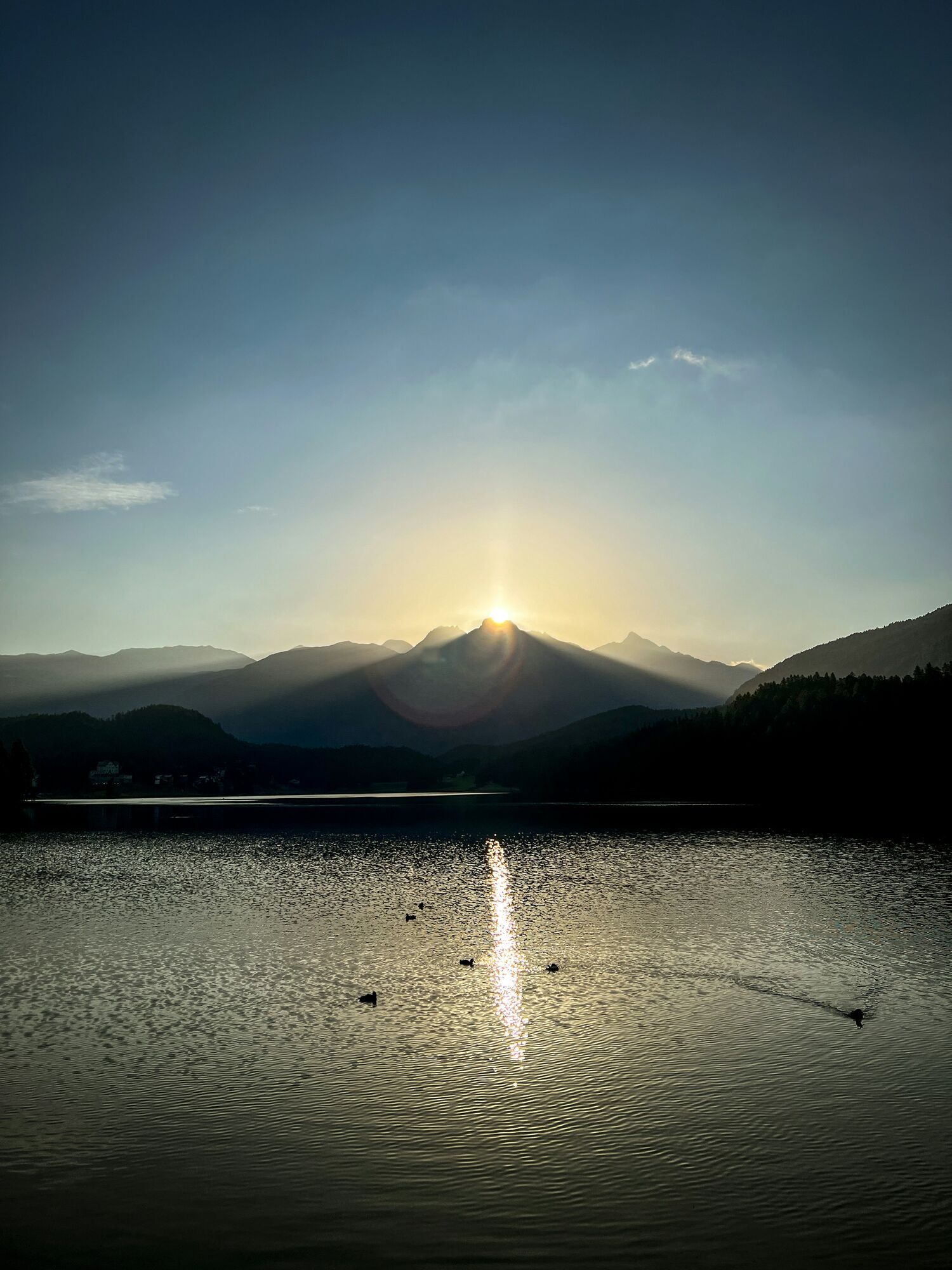 Sunrise in St. Moritz Engadin