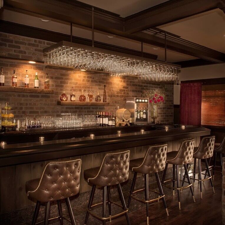 Cozy bar area inside La Foret restaurant