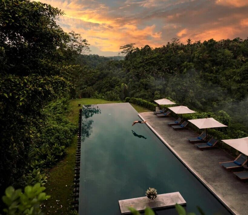 8 stunning hotel pools around the world, from a tropical oasis in the middle of a metropolis to endlessly landscaped jungle pools.