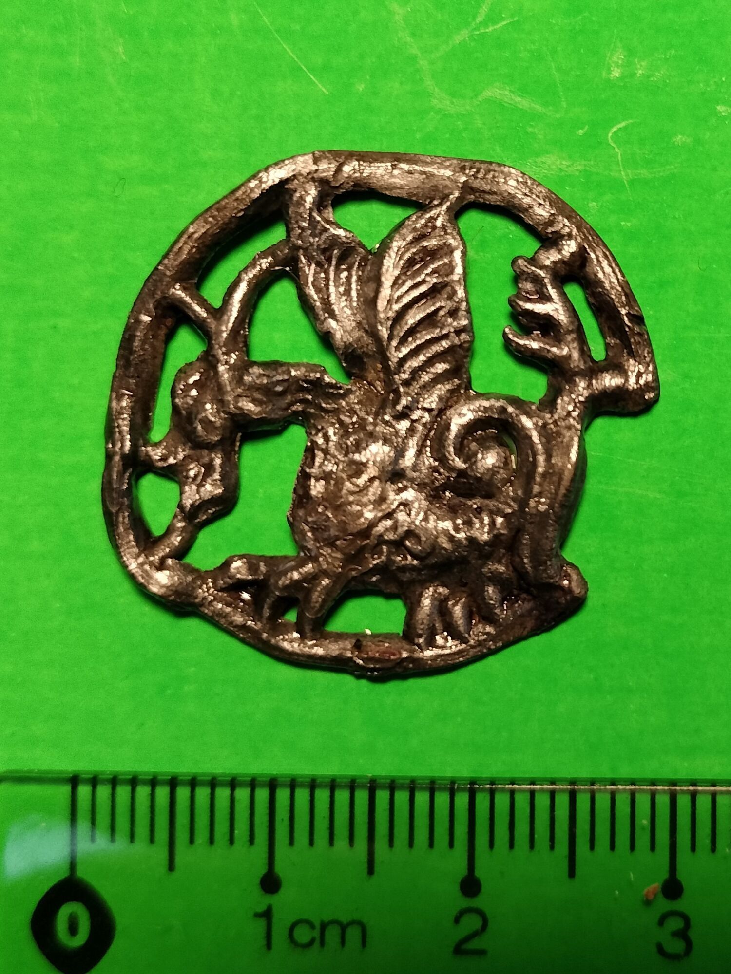 Medieval "pilgrim's badge" with basilisk image found in Poland: photo