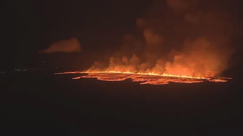 Volcano erupts in Iceland for the fourth time in four months: photos and videos