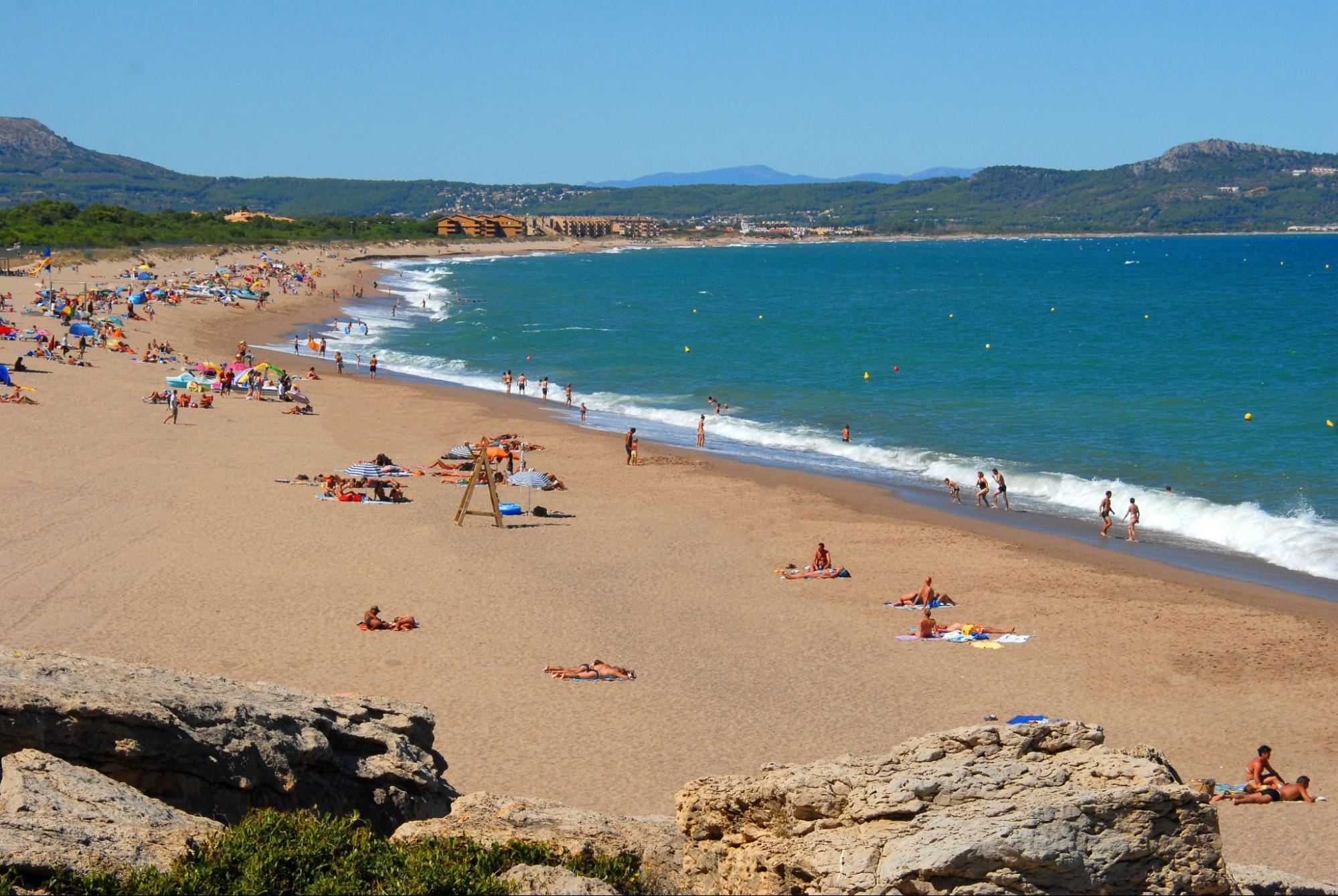 The beach of Platja d’Aro, Spain