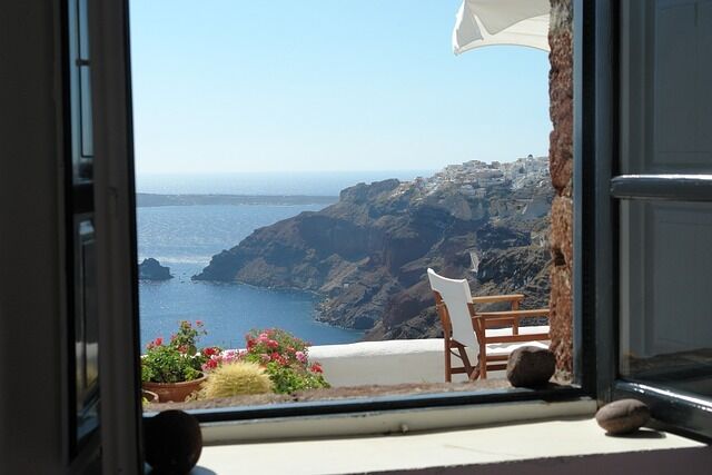 Stunning views from the rooms of the best resorts in Greece