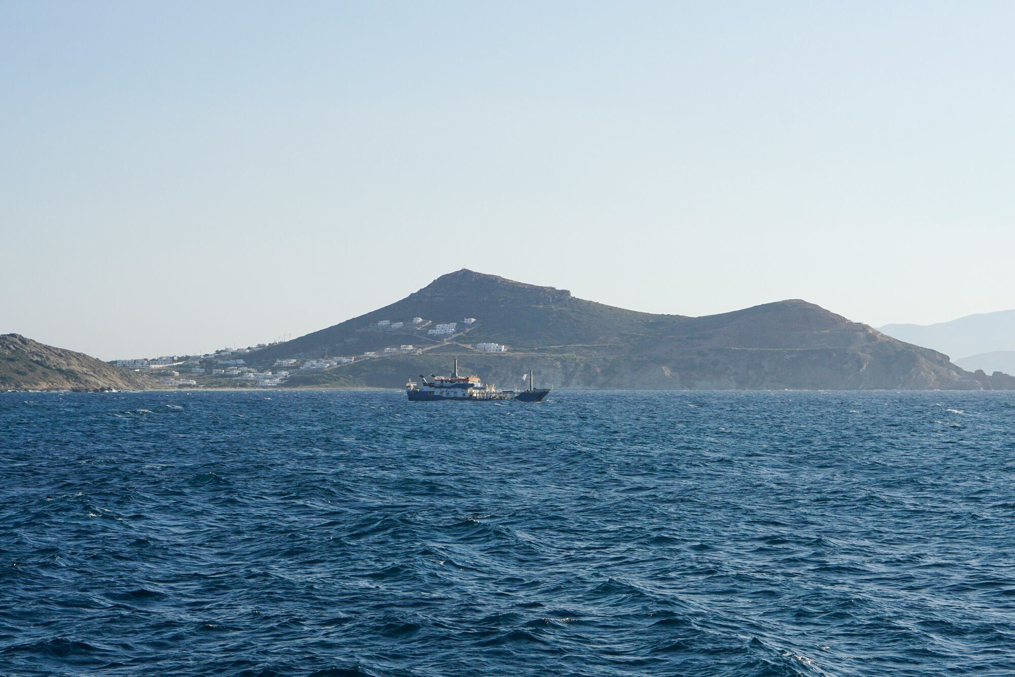 fishing boat in the aegean sea