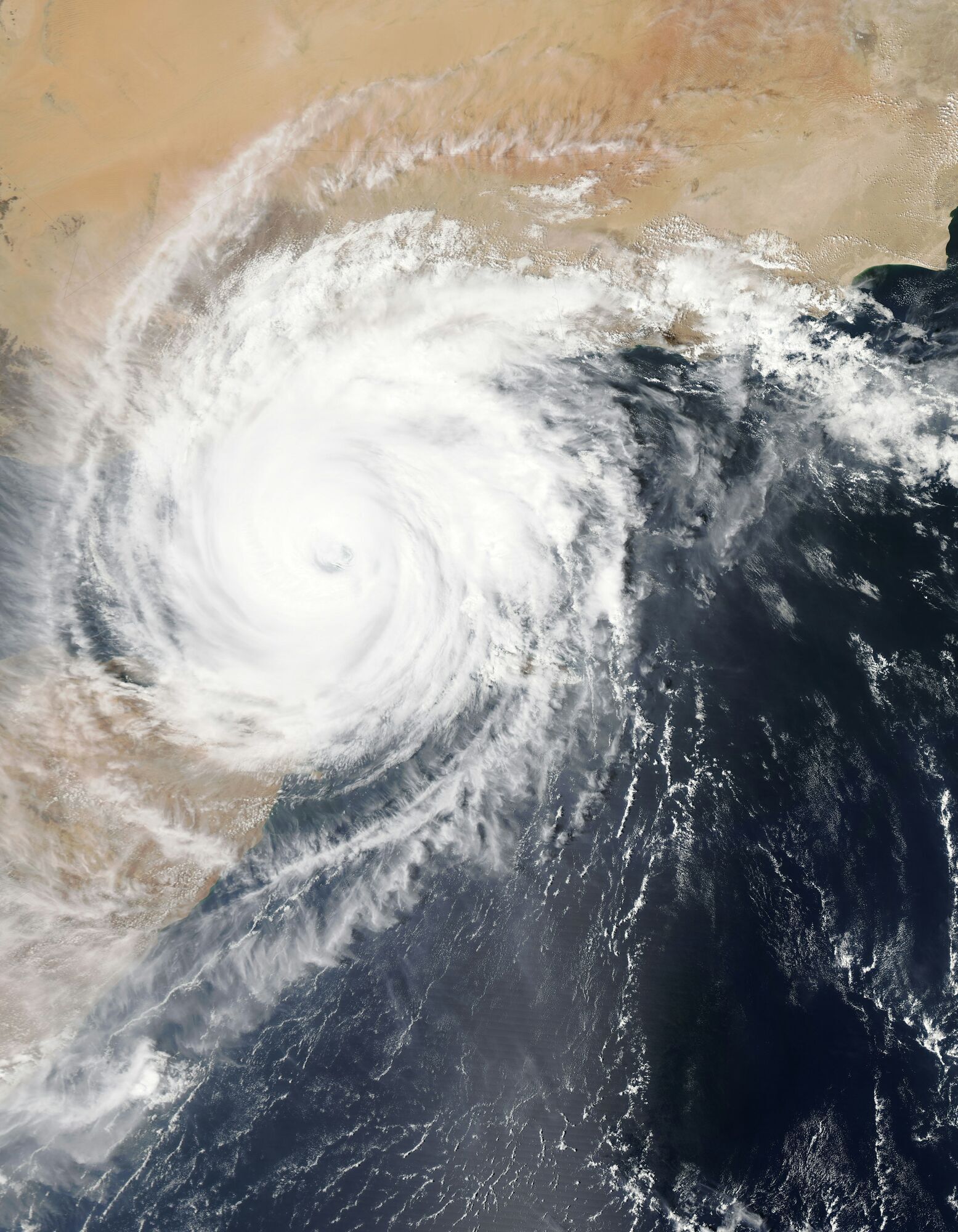 Satellite image of a hurricane