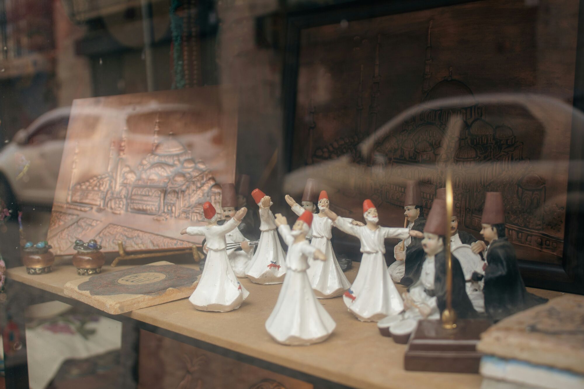 Whirling dervishes decorations in shop