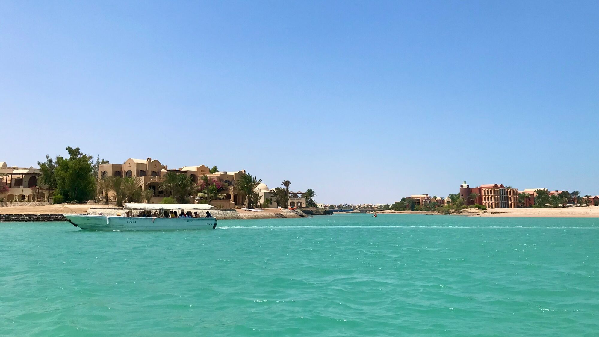 Coastal view of Hurghada with turquoise Red Sea waters