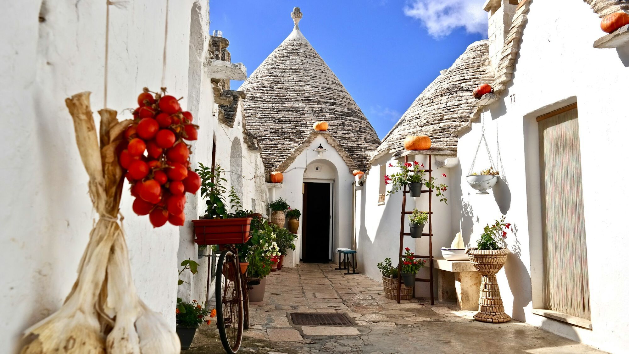 Traditional trulli houses in Alberobello, Puglia