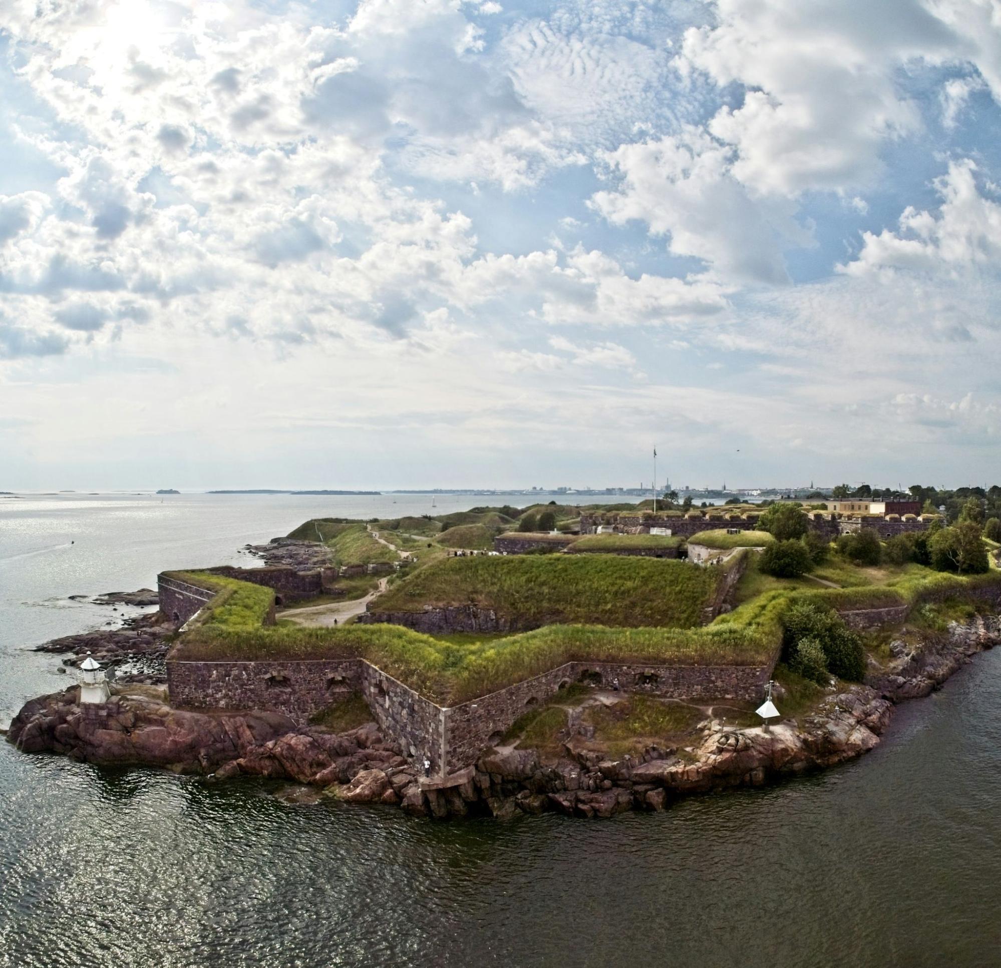 Aerial view of Suomenlinna Sea Fortress near Helsinkі