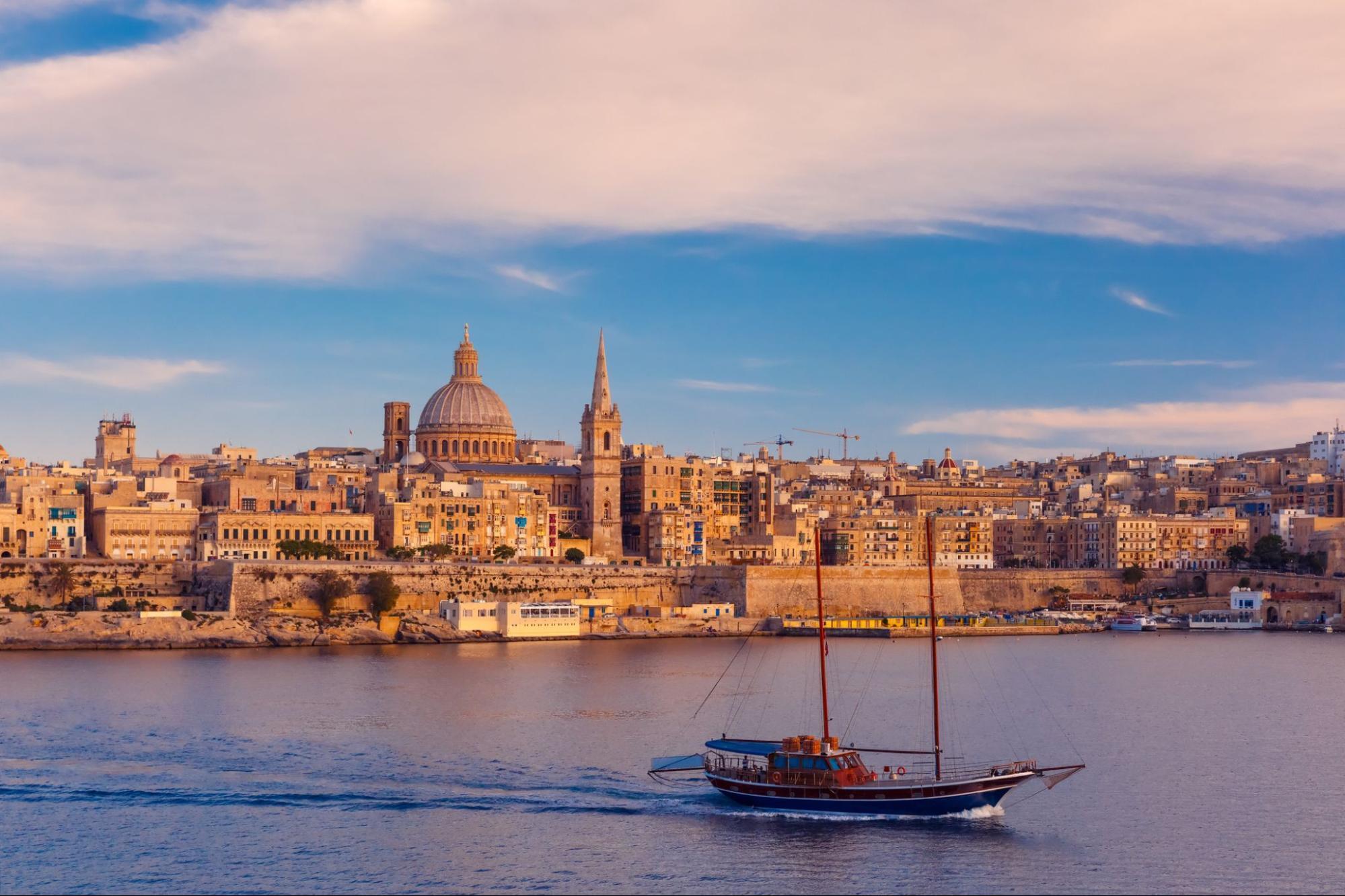 Valletta skyline viewed from the sea