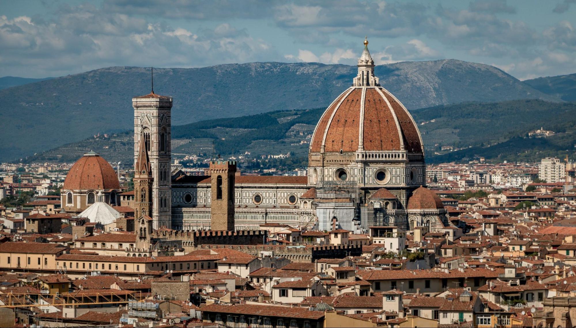 Panoramic view of Florence with the Cathedral of Santa Maria del Fiore