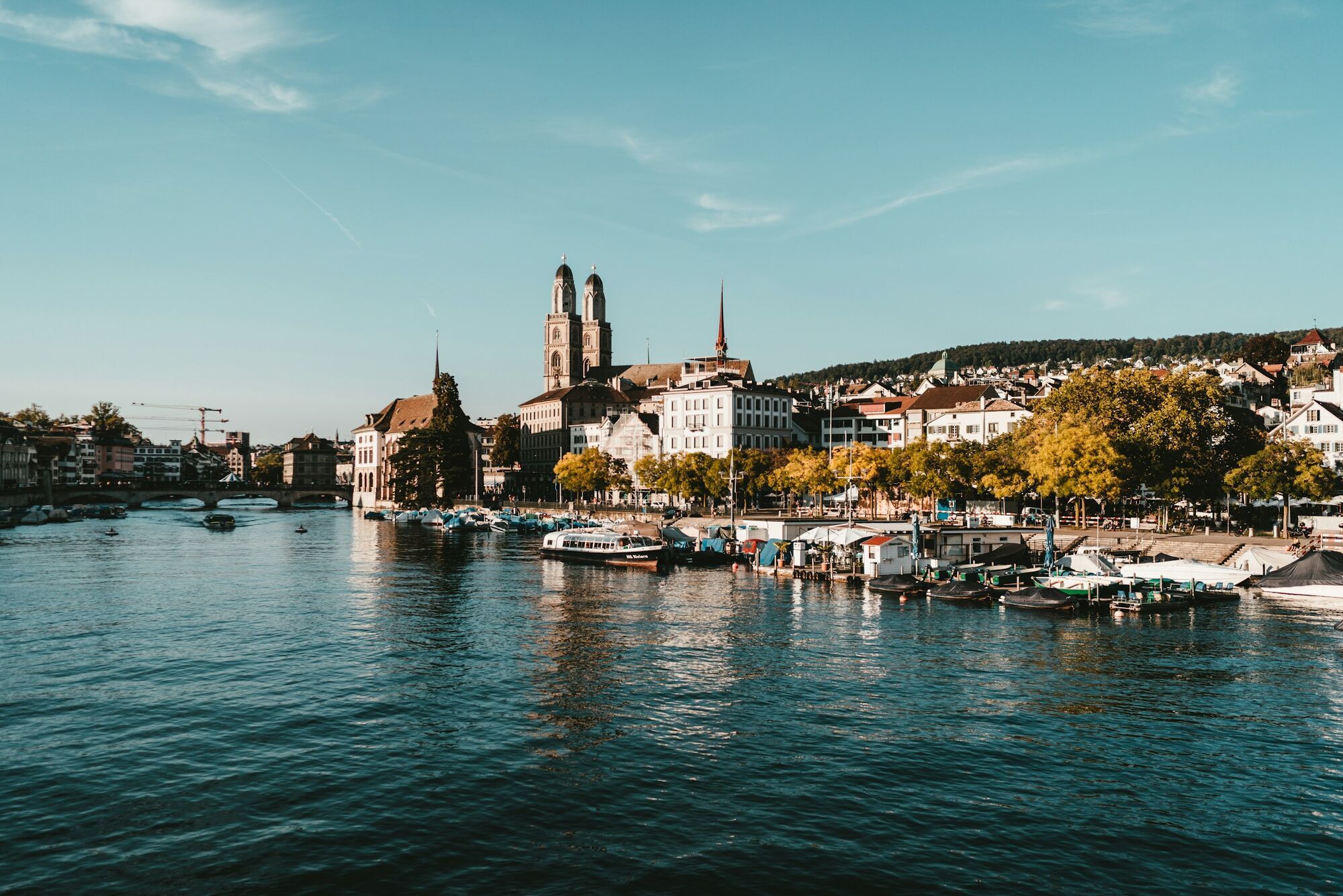 Zurich cityscape along the Limmat River