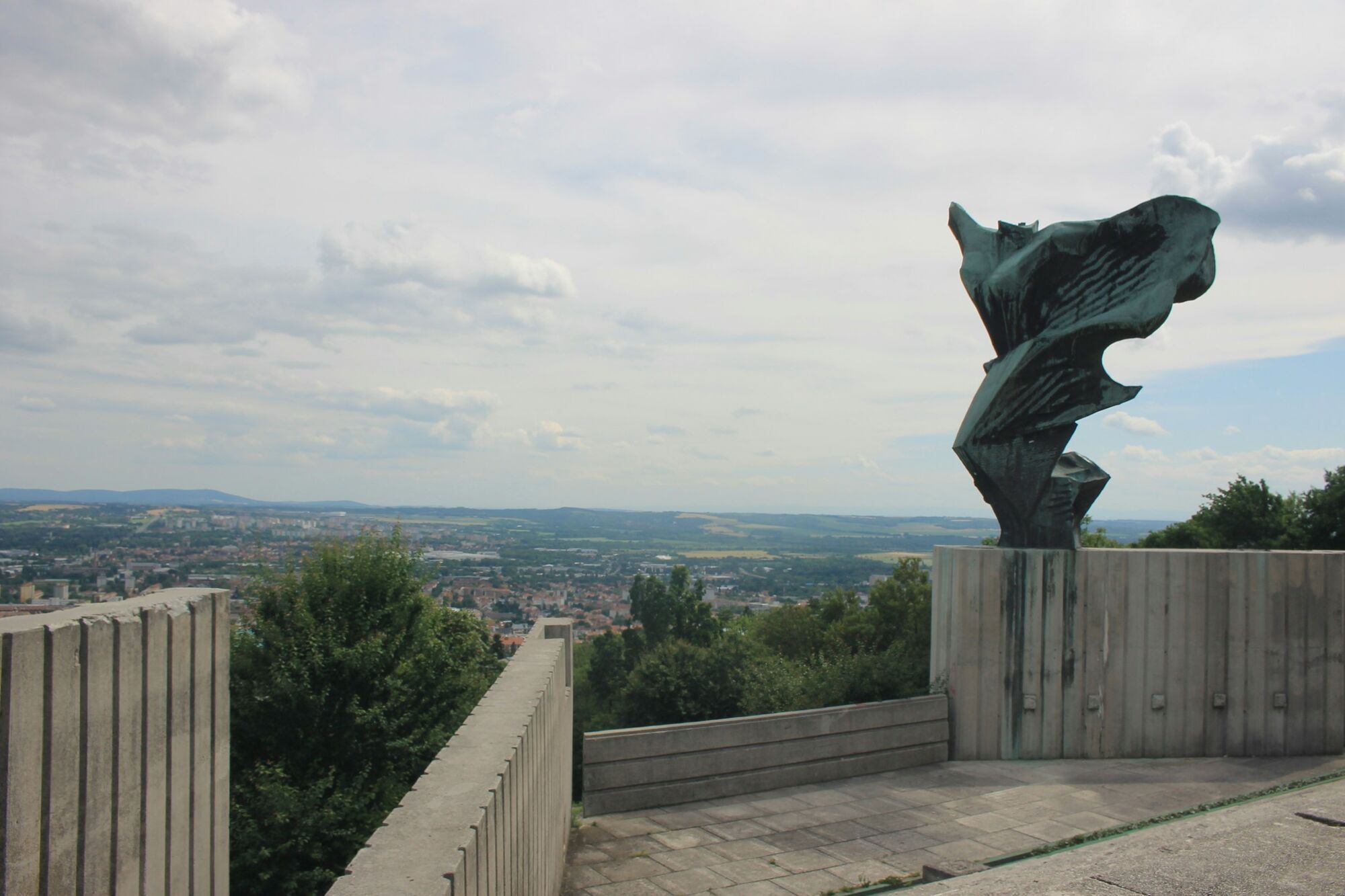 Panoramic view over Pécs and the surrounding hills