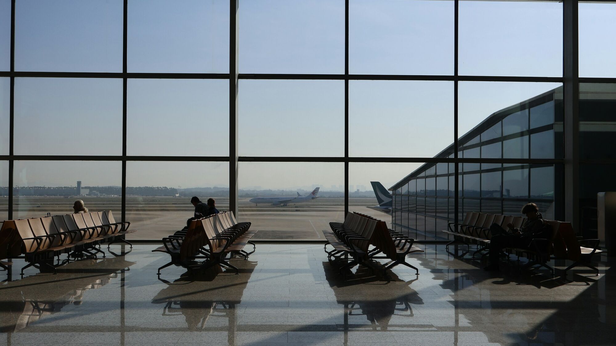 International terminal waiting area at Guangzhou Baiyun Airport