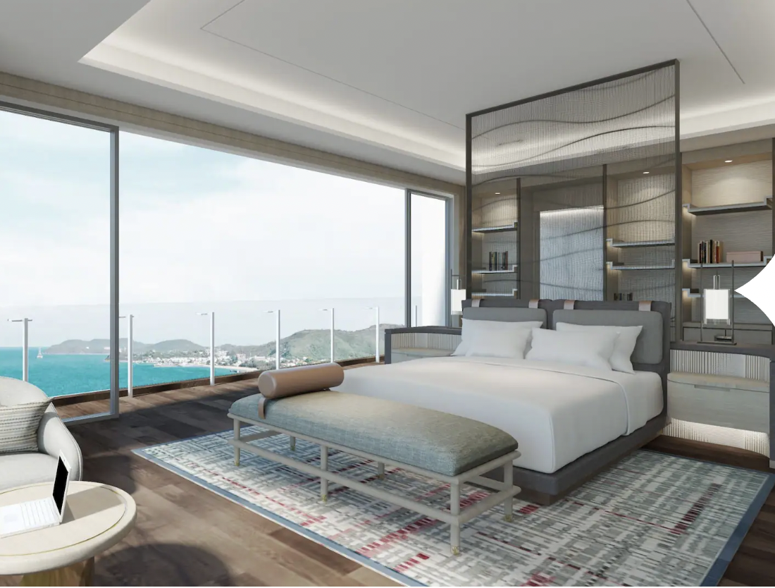 Ocean-view guest room at Hyatt Regency Nha Trang.