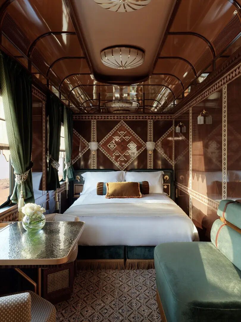 Dream of the Desert luxury train suite bedroom