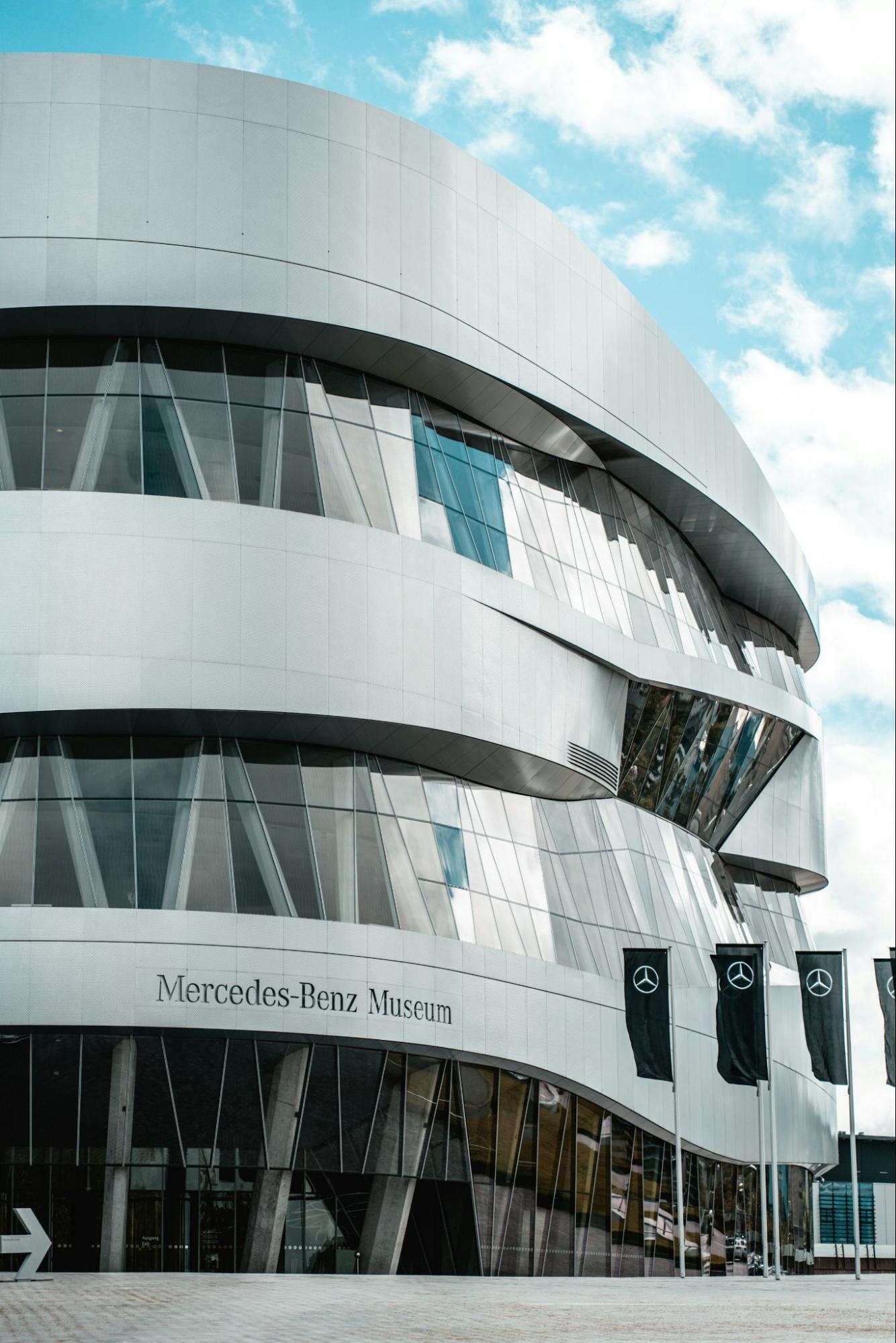 Exterior of the Mercedes-Benz Museum in Stuttgart