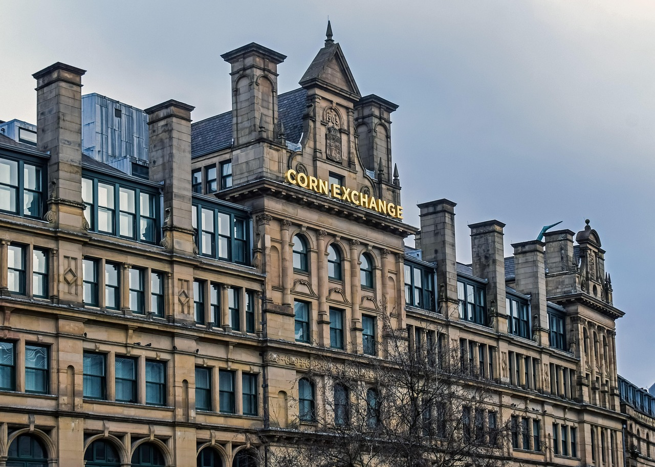 Historic Corn Exchange building in Manchester