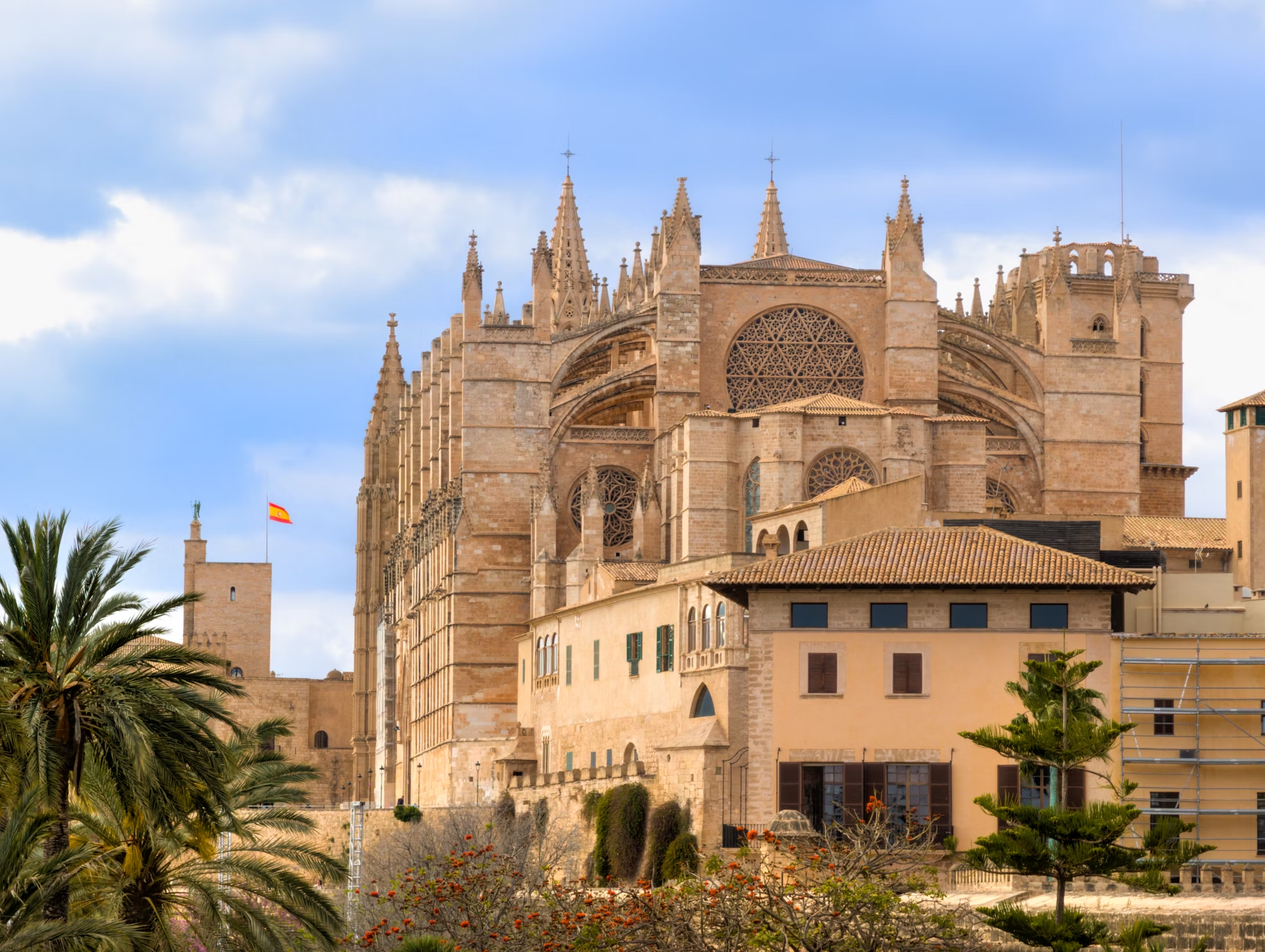Exterior view of La Seu Cathedral in Palma de Mallorca