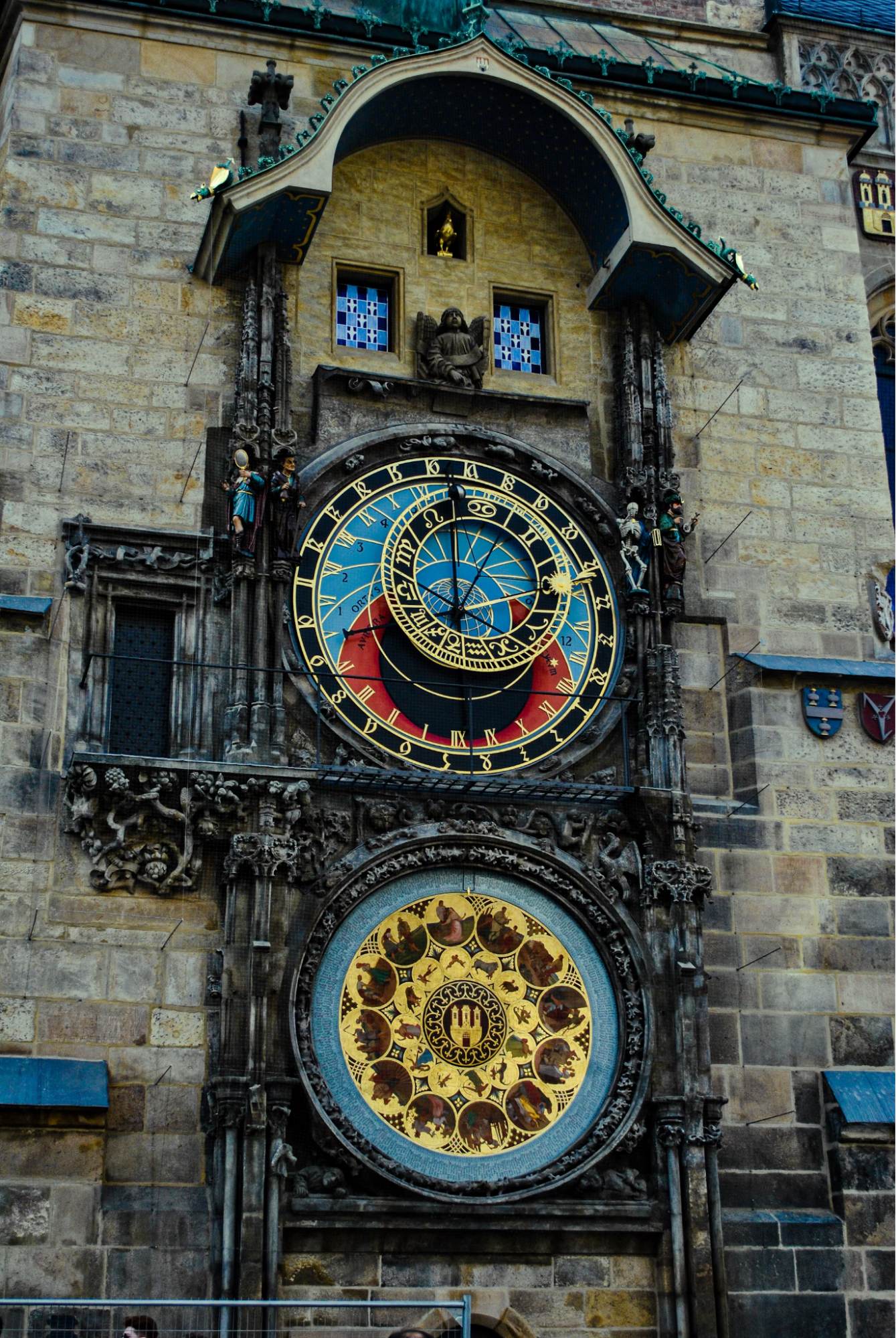 Close-up of Prague’s Astronomical Clock on the Old Town Hall