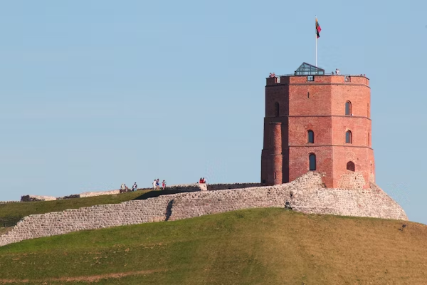 Gediminas Tower on a hill in Vilnius, Lithuania