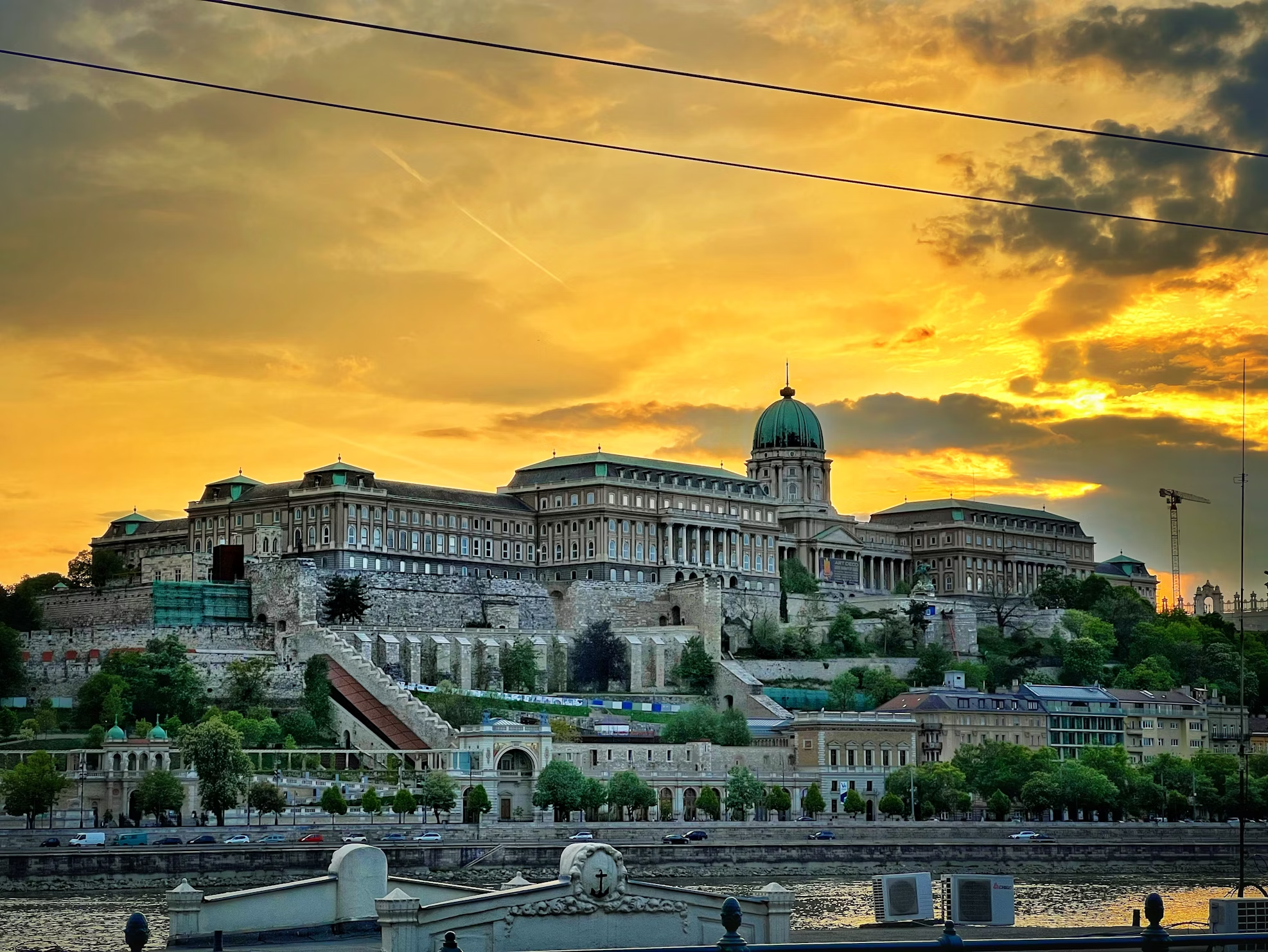 Buda Castle in Budapest at sunset