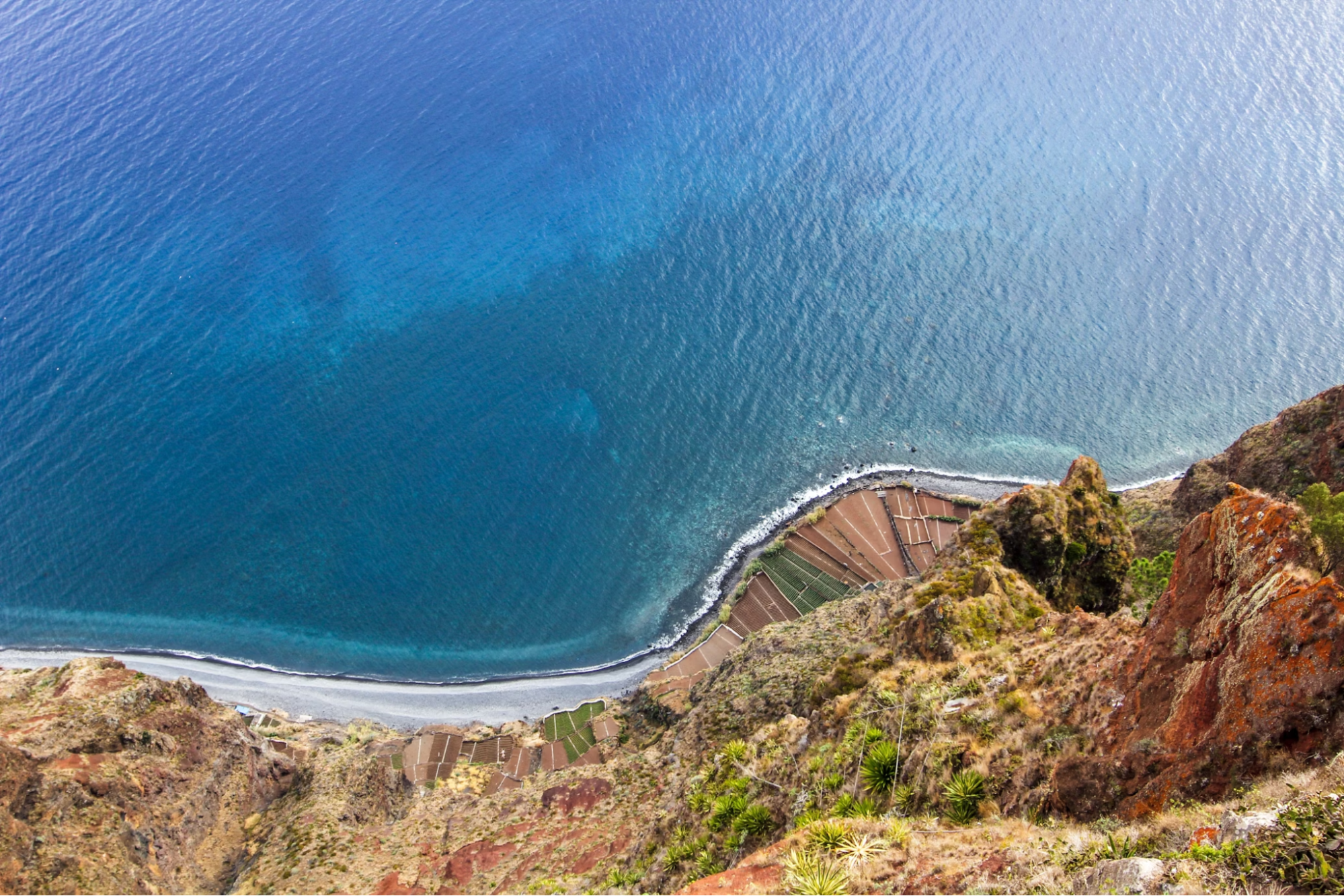 Dramatic coastal view from Cabo Girão viewpoint in Madeira