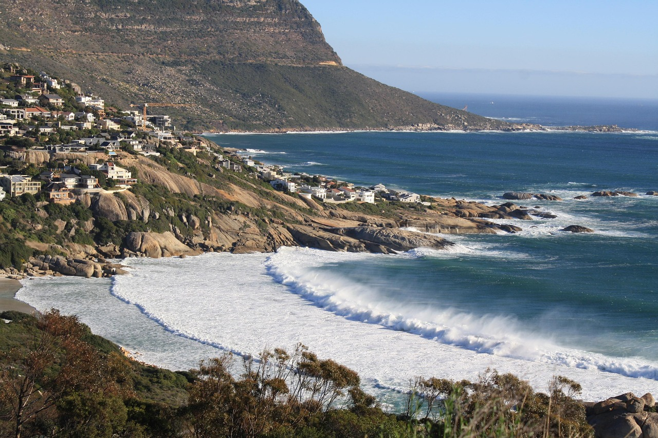 View of Langebaan Lagoon and coastline in Western Cape