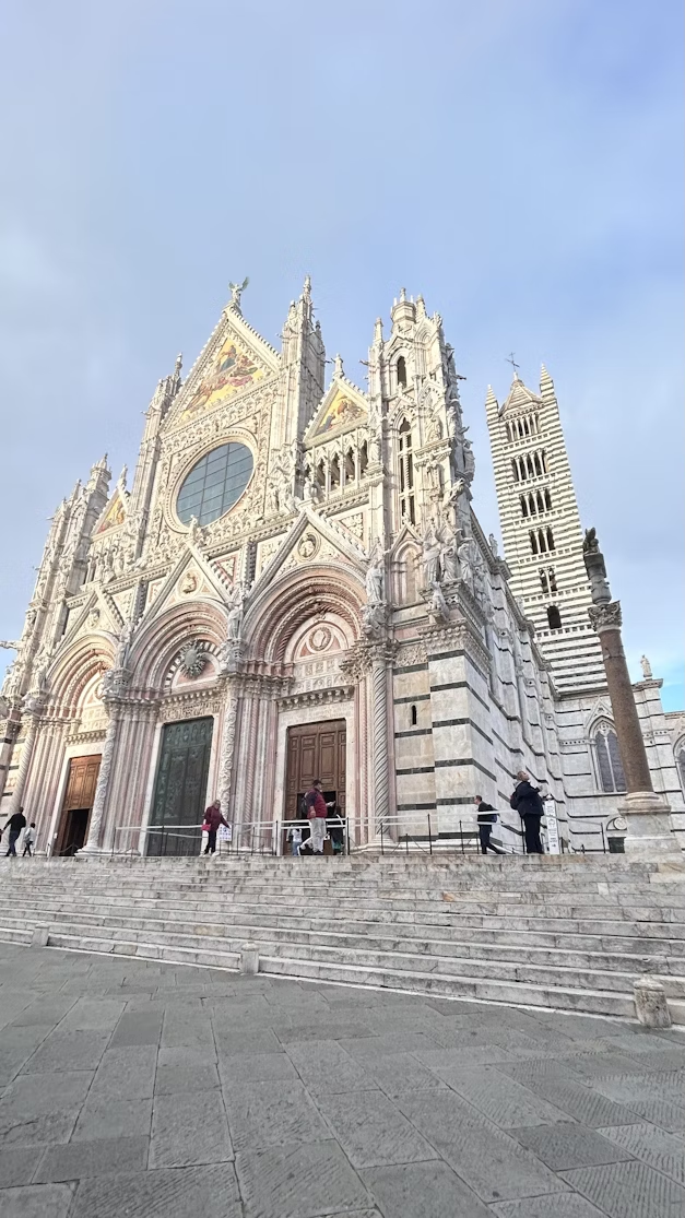 Facade of Siena Cathedral in Italy