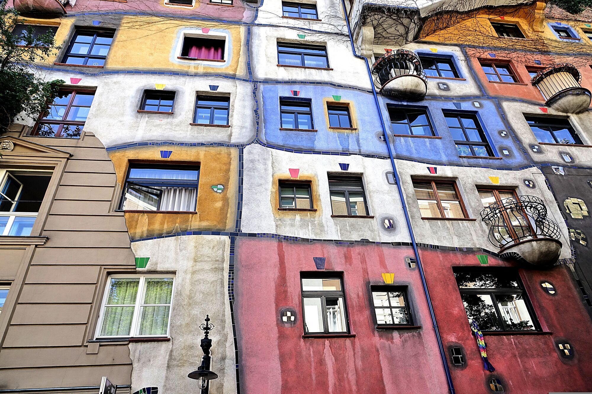 Hundertwasser House colourful architecture in Vienna