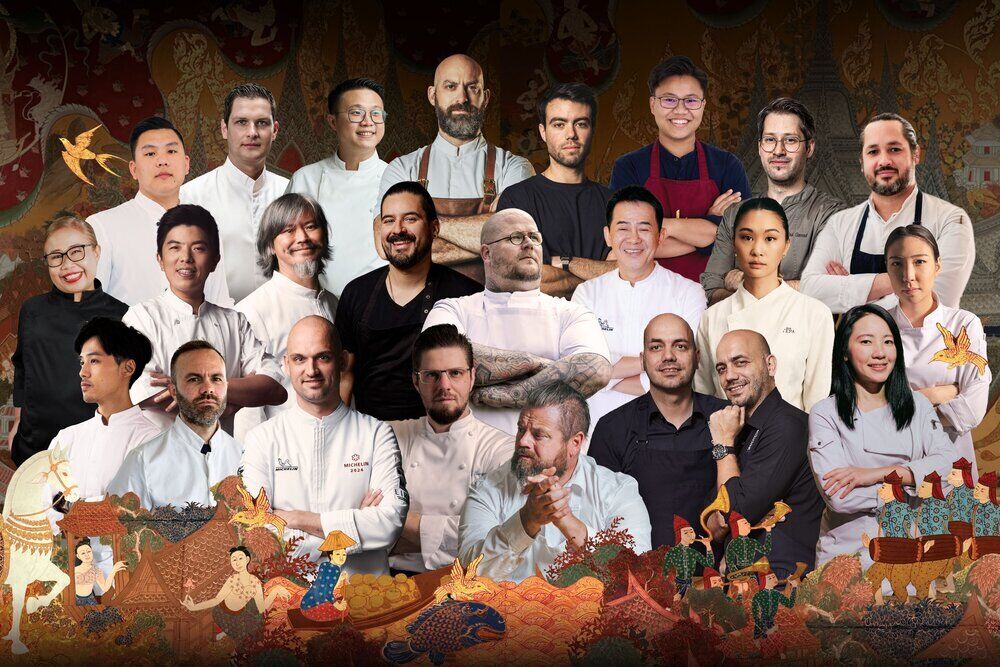 Group of international chefs participating in Bangkok culinary festival