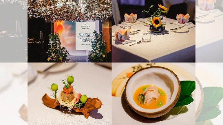Gourmet dishes and event setting at InterContinental cultural program in Xi’an