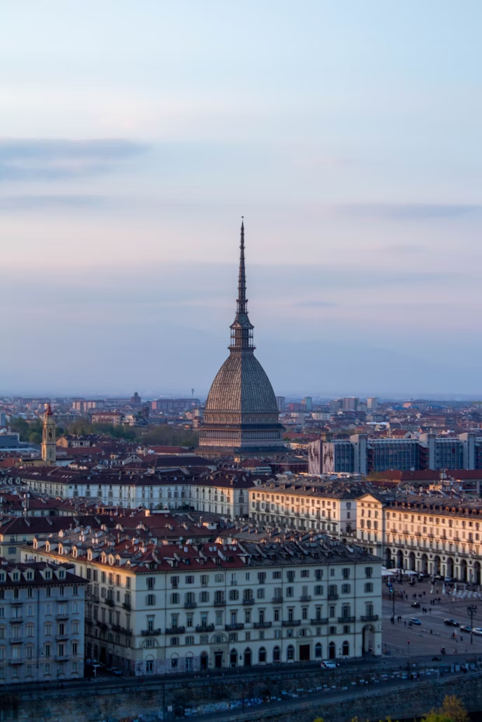 Mole Antonelliana in Turin at sunset