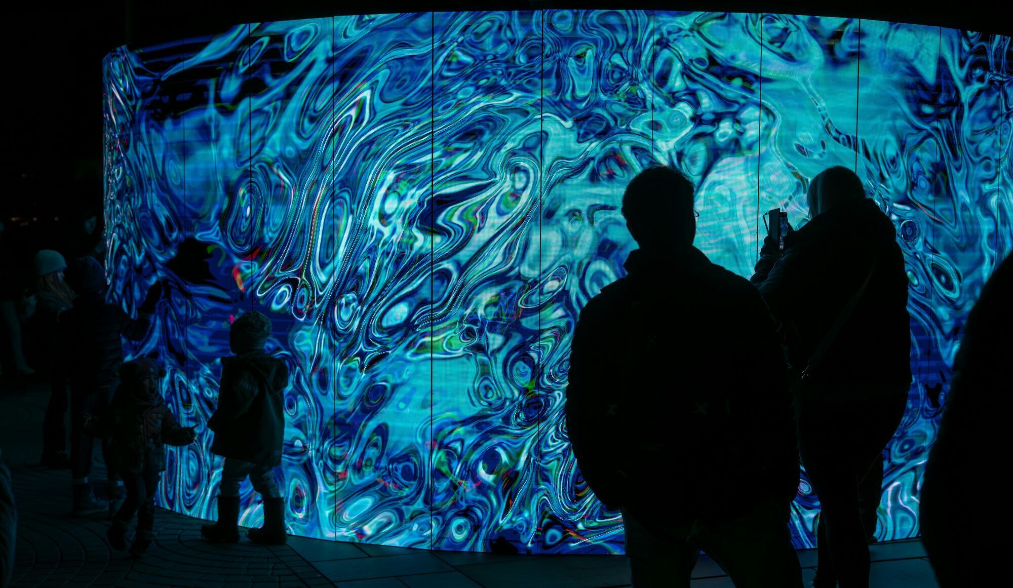 Visitors explore immersive digital art at Arte Museum Jeju