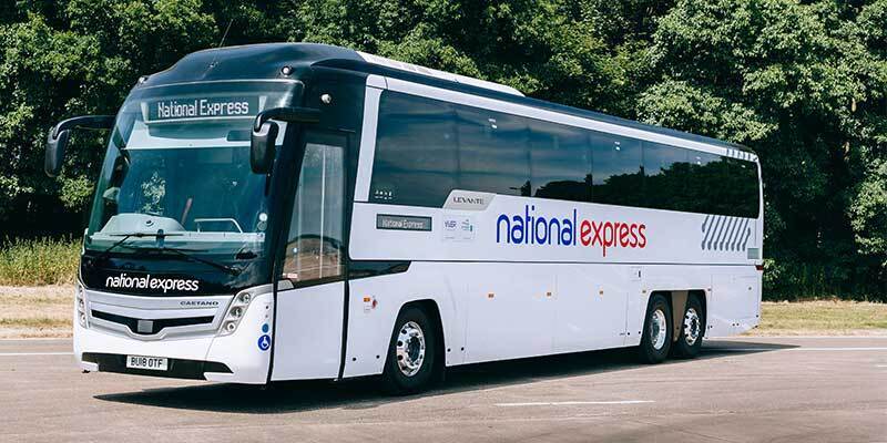 National Express coach on a UK road