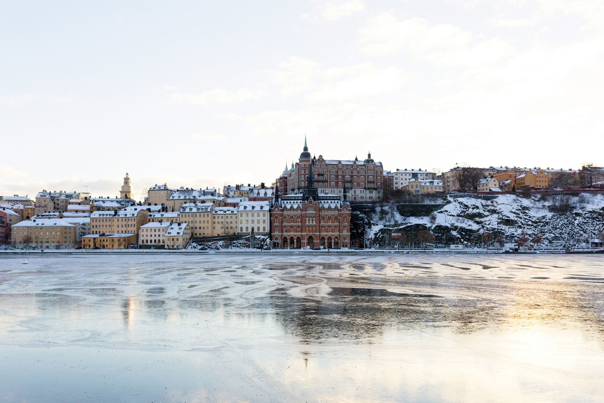 Winter view of Stockholm waterfront