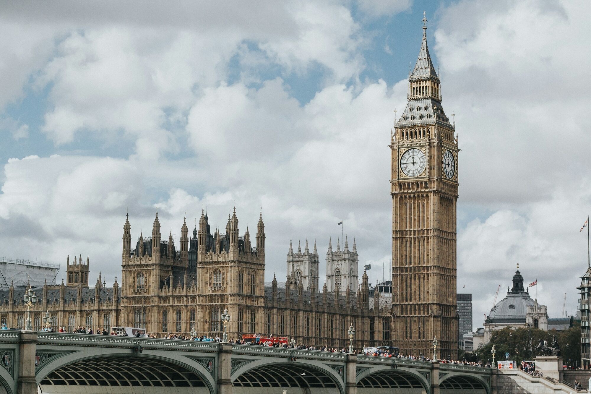 Big Ben and Westminster Bridge in London
