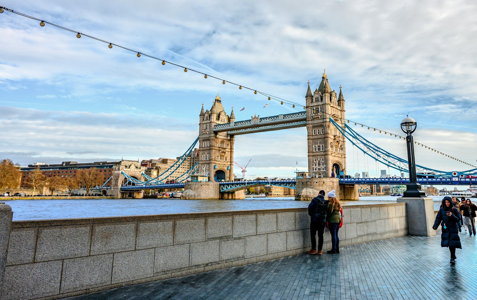 Tower Bridge in London over River Thames