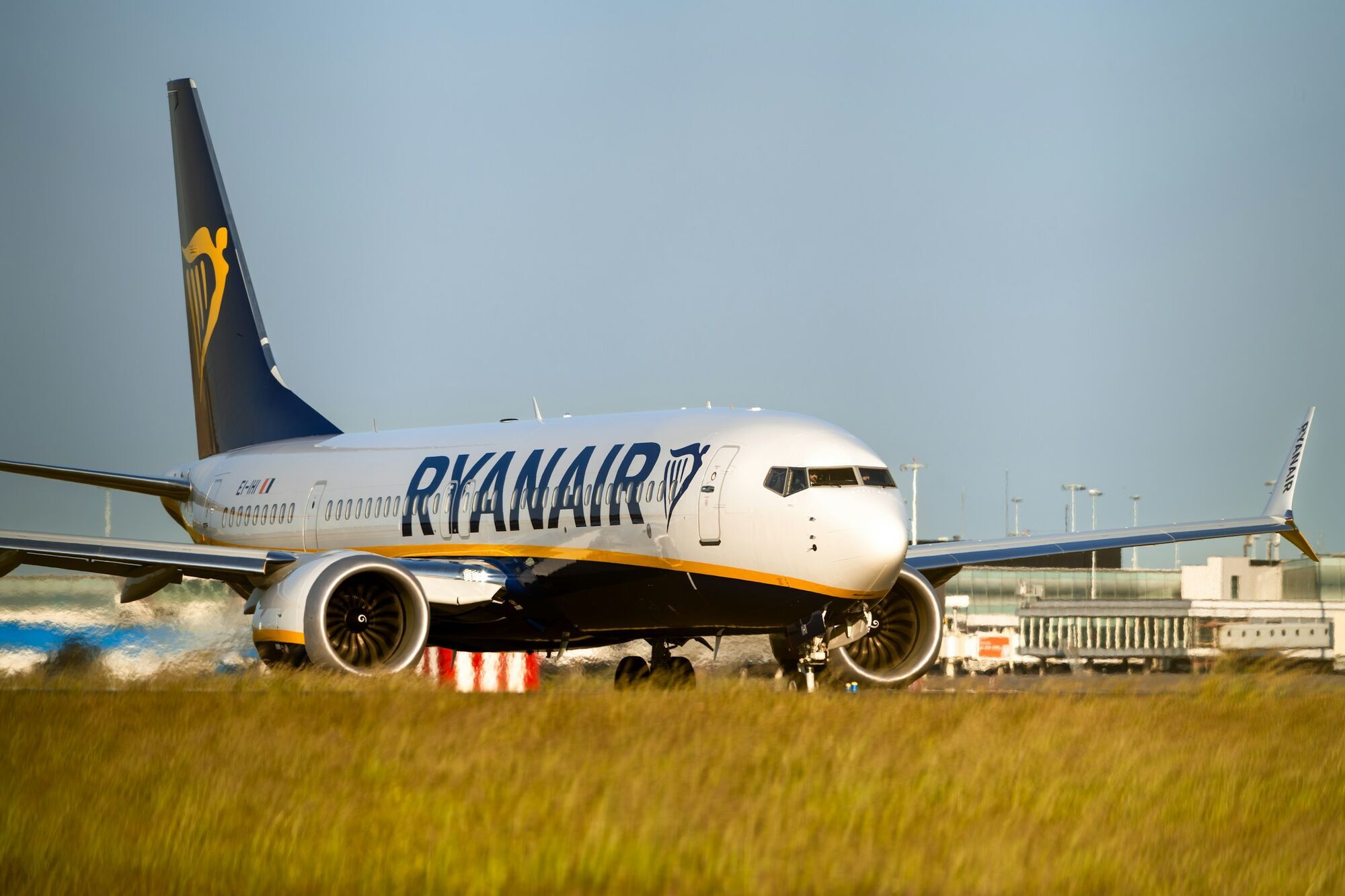 Ryanair passenger aircraft on an airport taxiway
