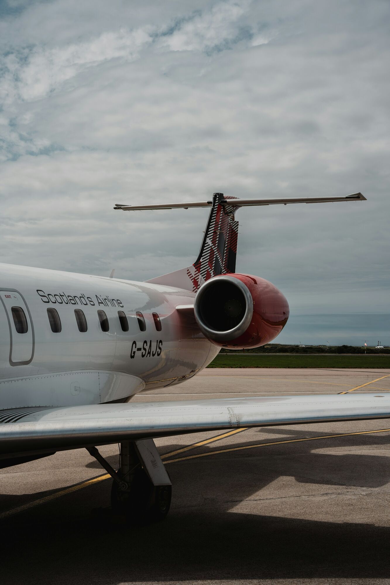 Loganair aircraft parked at an airport