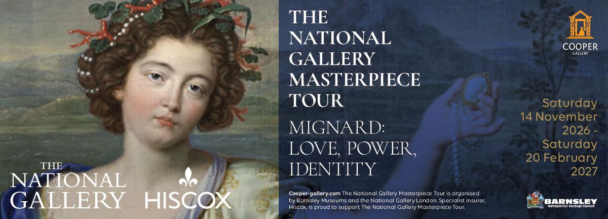Exhibition banner featuring Mignard’s Marquise de Seignelay portrait