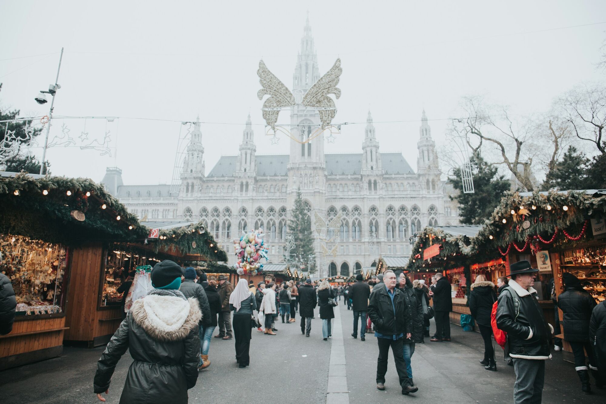 Vienna Christmas market outside City Hall