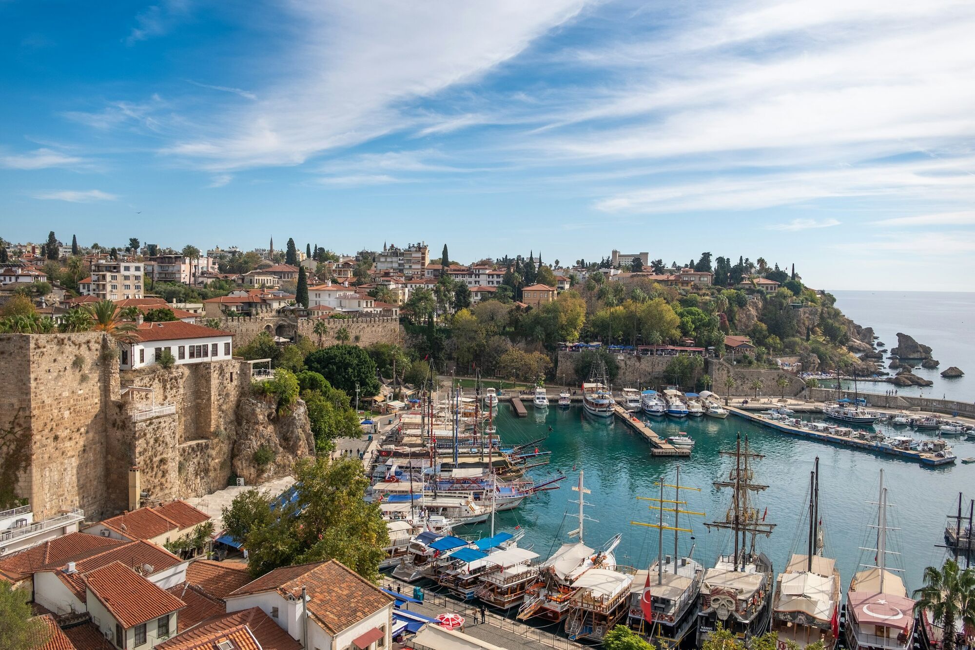Antalya harbour on Turkey’s Mediterranean coast